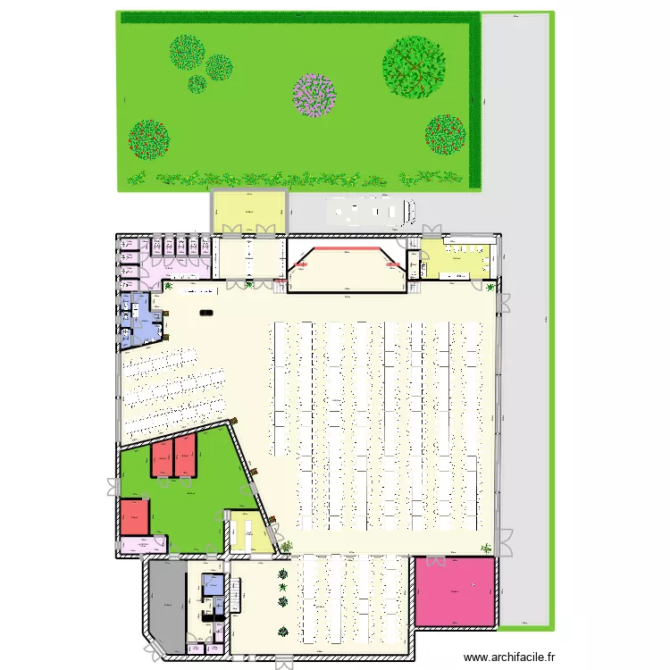 Auberge 600 pers. Plan de 37  et 1776 m²
