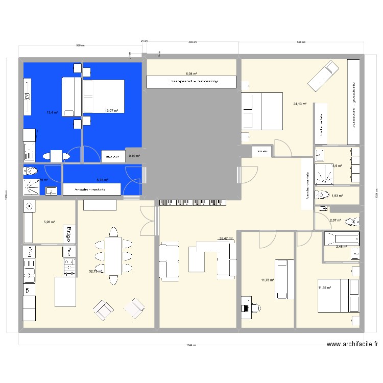 CVP PP - R. des Fleurs - 31.12.2023 5. Plan de 19 pièces et 194 m2