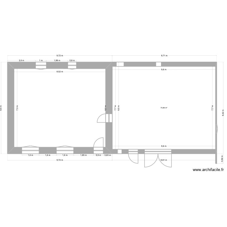 RDC Weinbourg maison grange. Plan de 0 pièce et 0 m2