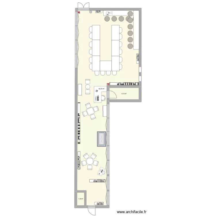 CDI. Plan de 3 Pièces et 99 m²