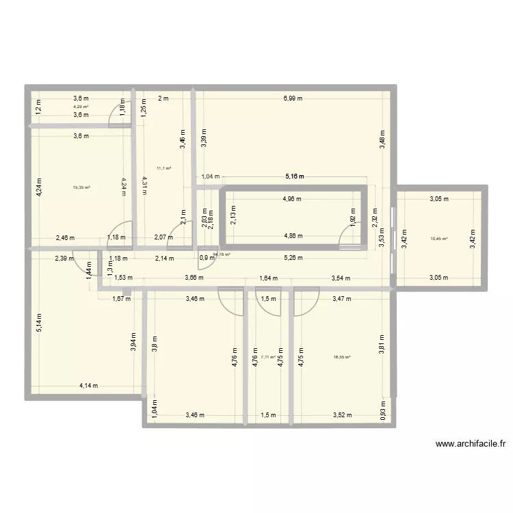Appartement Maroc - Pojet 2. Plan de 7 et 150 m² Appartement Maroc - Pojet 2. Plan de 7 et 150 m²