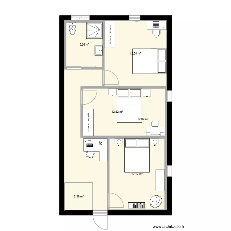 plan &eacute;tage 1. Plan de 