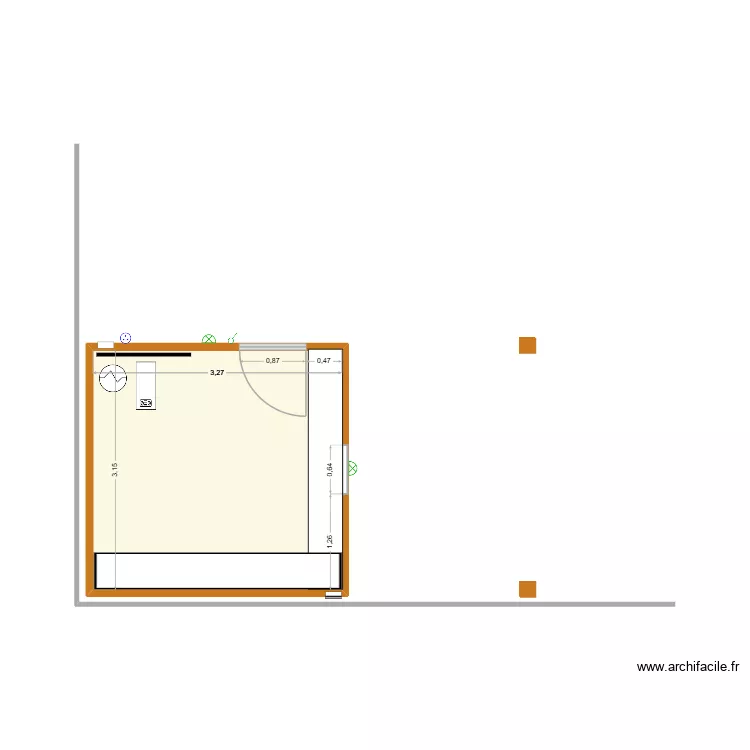 Plan 2. Plan de 1  et 10 m²