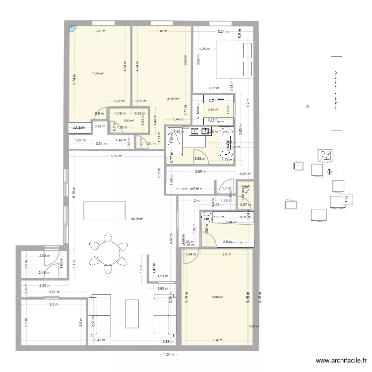Le Bouscat V2. Plan de 8 et 175 m² Le Bouscat V2. Plan de 8 et 175 m²