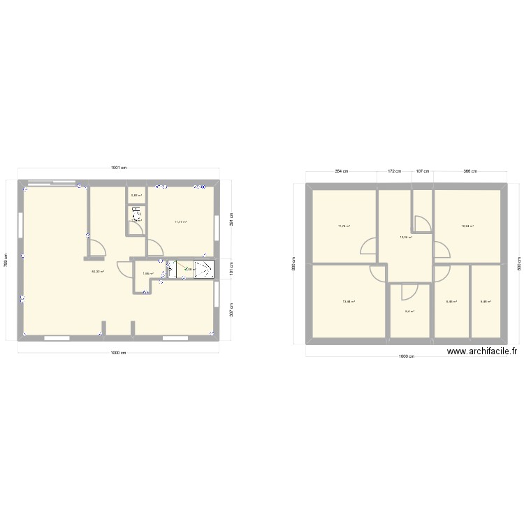 Bleizi. Plan de 13 pièces et 135 m2