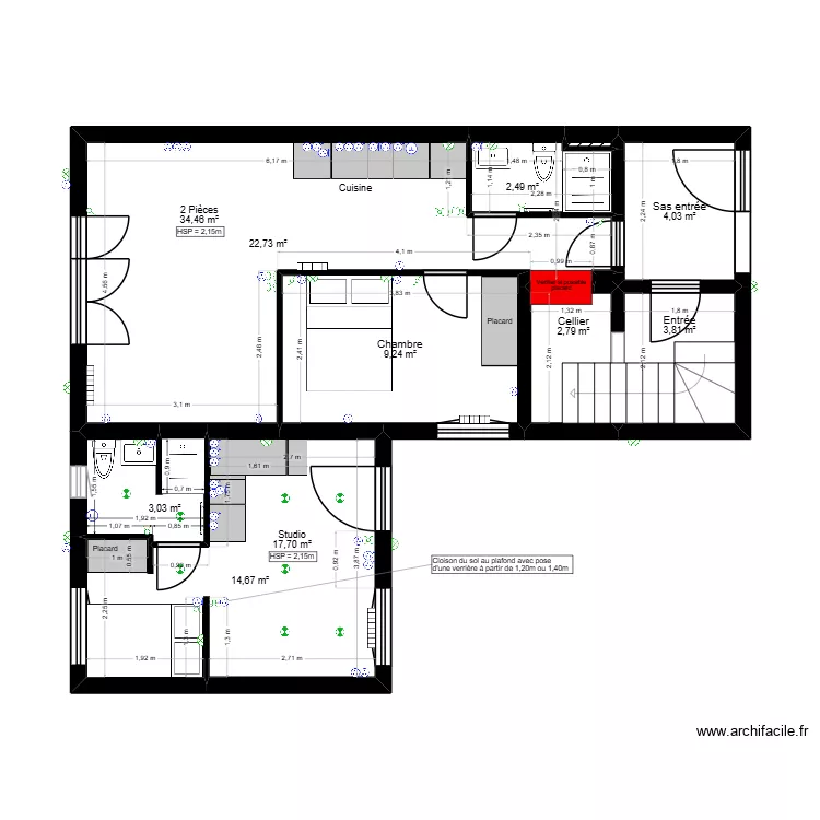 P0.3_PLAN_RDC_ELECTRIQUE_PROJET_SONNEVILLE. Plan de 10 et 63 m² P0.3_PLAN_RDC_ELECTRIQUE_PROJET_SONNEVILLE. Plan de 10 et 63 m²