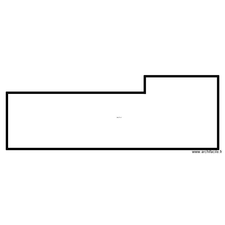 BUREAU VALLEE. Plan de 1 pièce et 265 m2