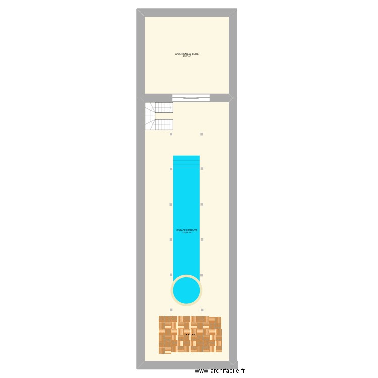 PLAN SOUS SOL. Plan de 2 pièces et 180 m2