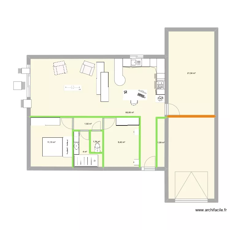 Maison 1. Plan de 