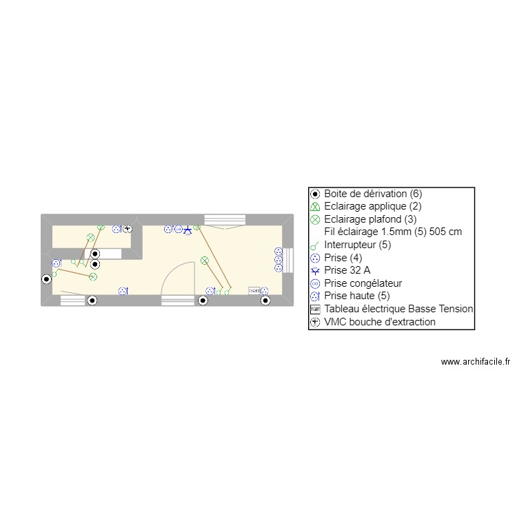 TinyHouse. Plan de 2 pièces et 9 m2