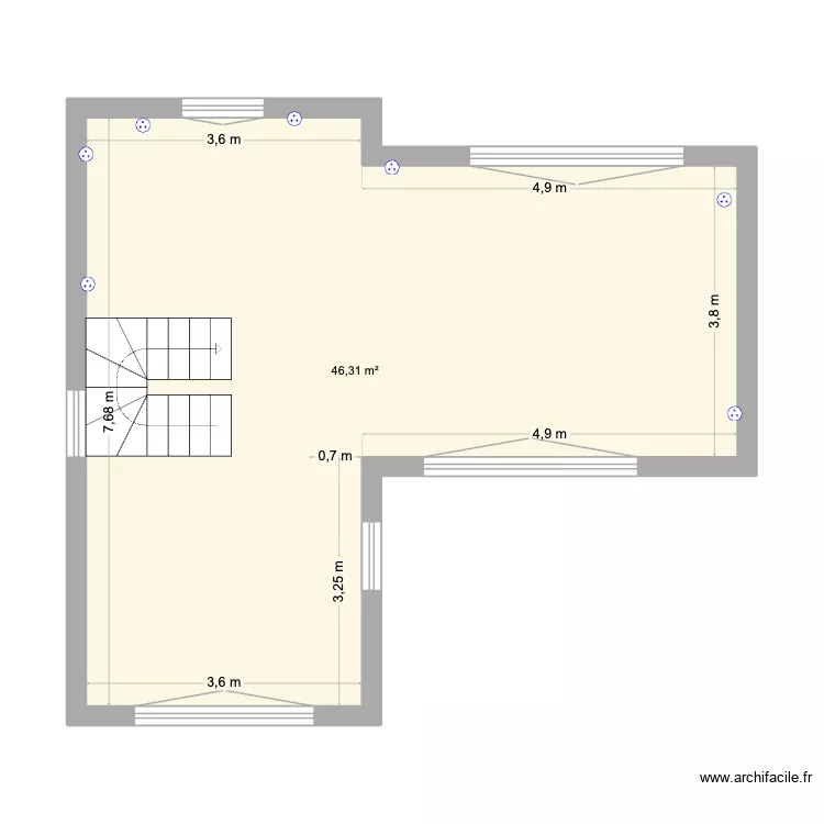elect etg. Plan de 1 et 46 m² elect etg. Plan de 1 et 46 m²