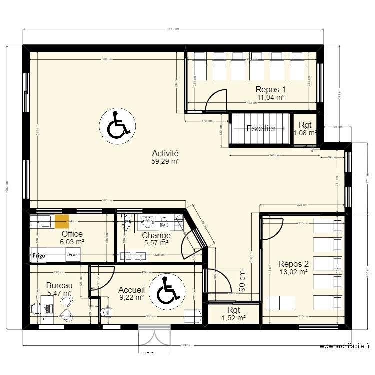 94 Villeneuve le roi 75 calmett Projet Jordan_Urba new 2. Plan de 17 pièces et 202 m2