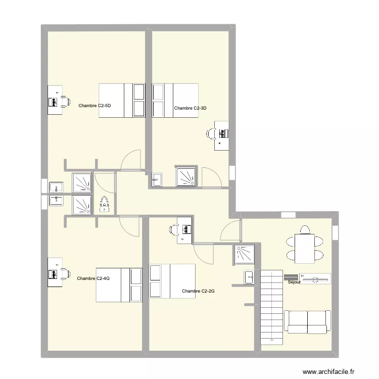 pessac alouette Etage 1. Plan de 