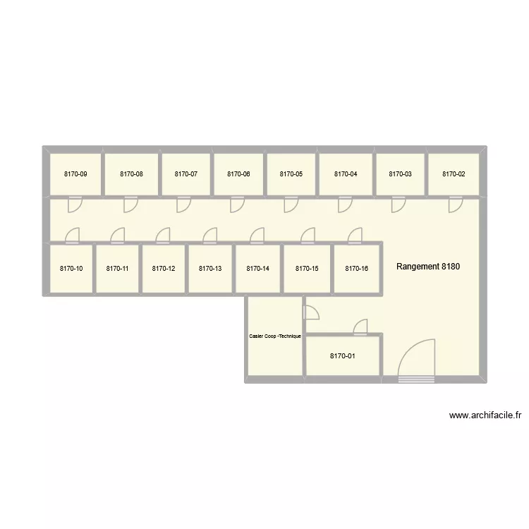 Rangement 8180. Plan de 