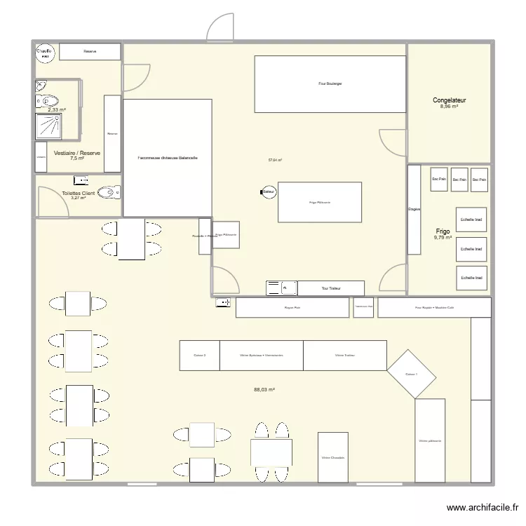 Plan Vivonne. Plan de 7 pièces et 178 m²