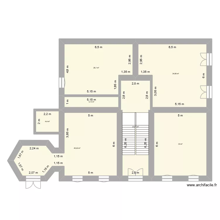 maison g&eacute;ry R+1. Plan de 7  et 167 m²