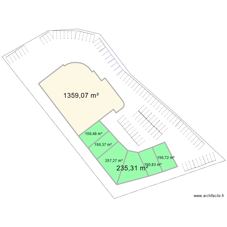 aldi. Plan de 7 pièces et 2454 m2