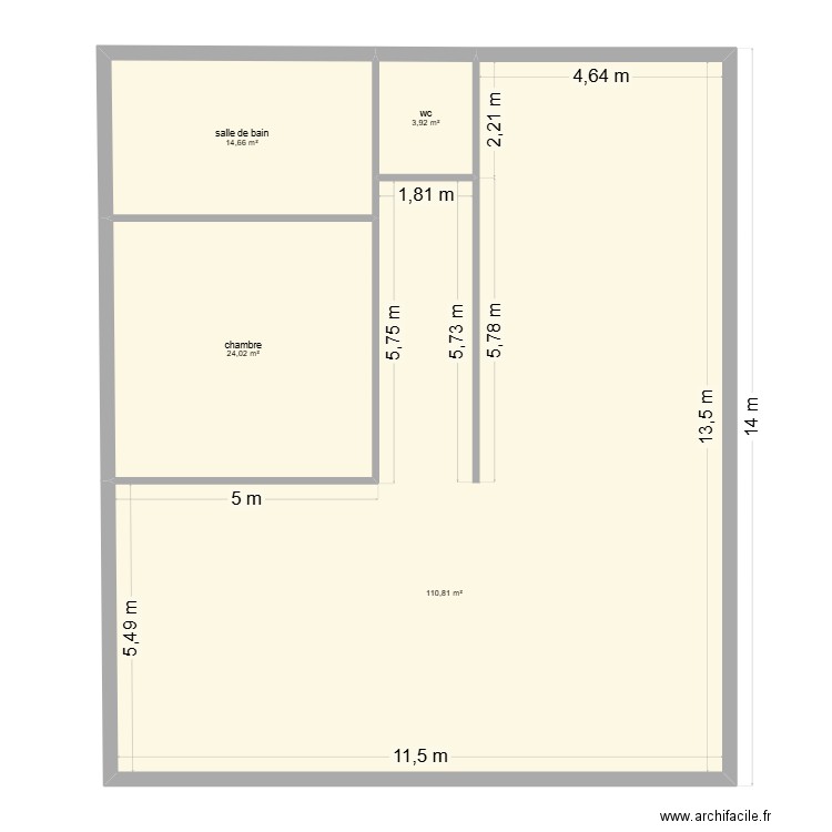 Khalid. Plan de 4 pièces et 153 m2