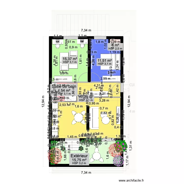 sevres6. Plan de 6 et 81 m² sevres6. Plan de 6 et 81 m²