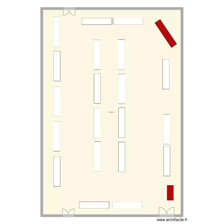 marcher de noel. Plan de 1  et 404 m²