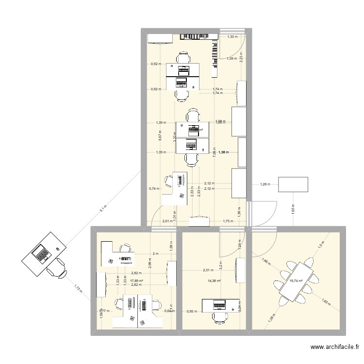Meyrin V2. Plan de 4 pièces et 96 m2