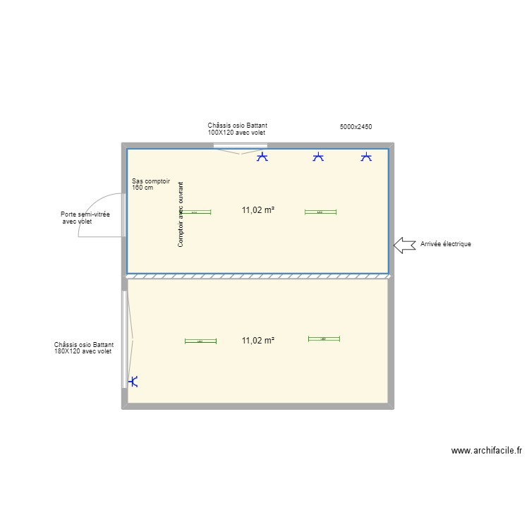 Plan nicolas Sas Comptoir. Plan de 0 pièce et 0 m2