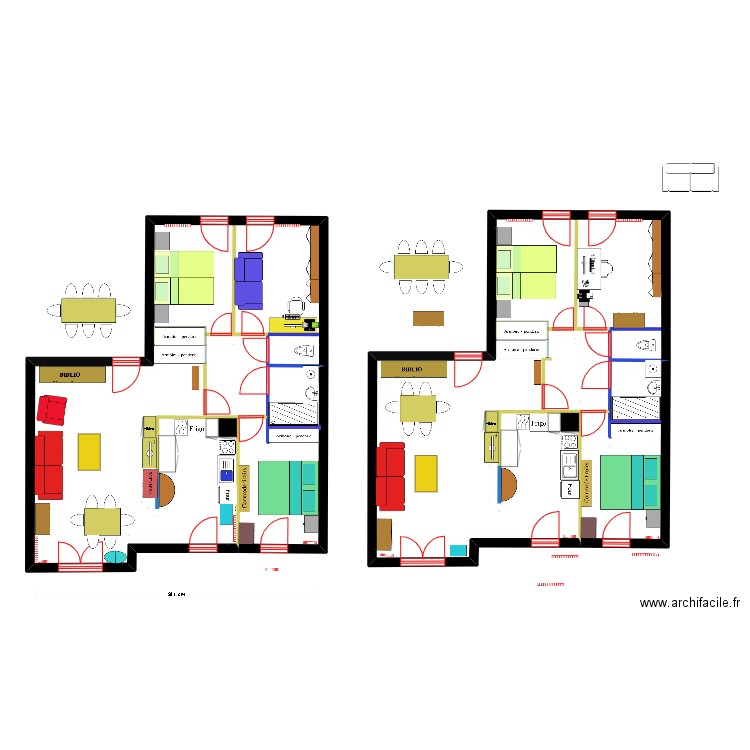 21 janv 19h. Plan de 4 pièces et 164 m2