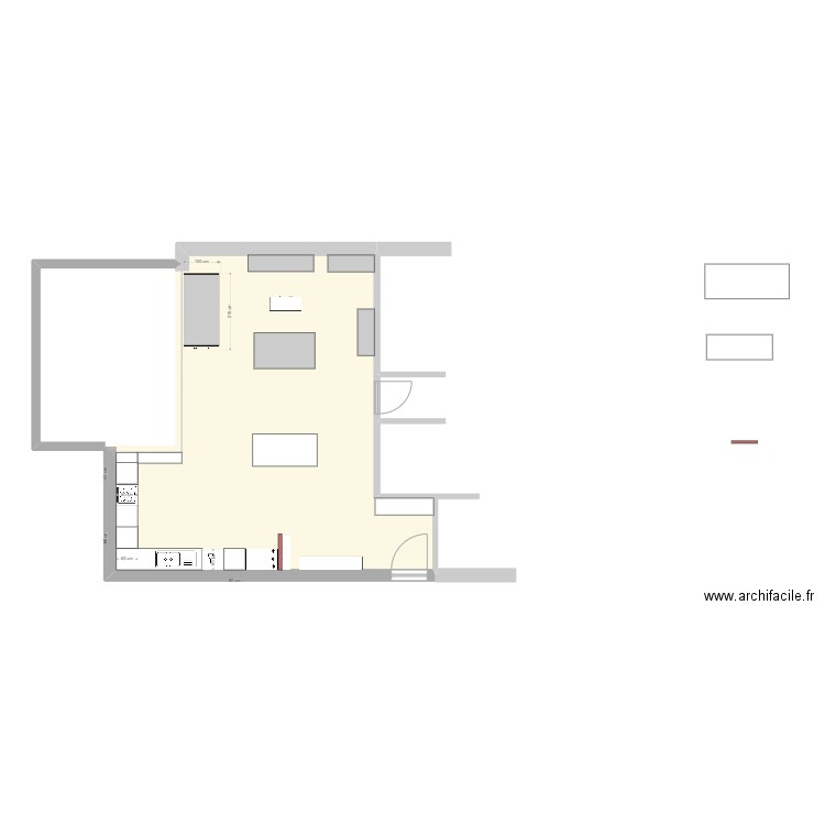 Habay- PLAN - PROJET CUISINE 28-07-25. Plan de 1 pièce et 55 m2