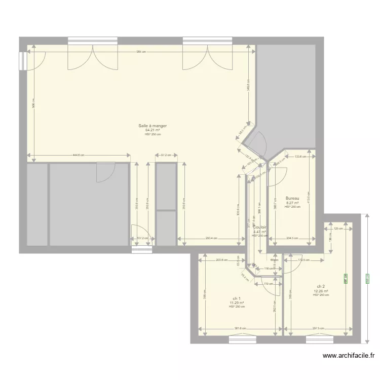 ACR CHAUVET DUFOUR. Plan de 10  et 131 m²