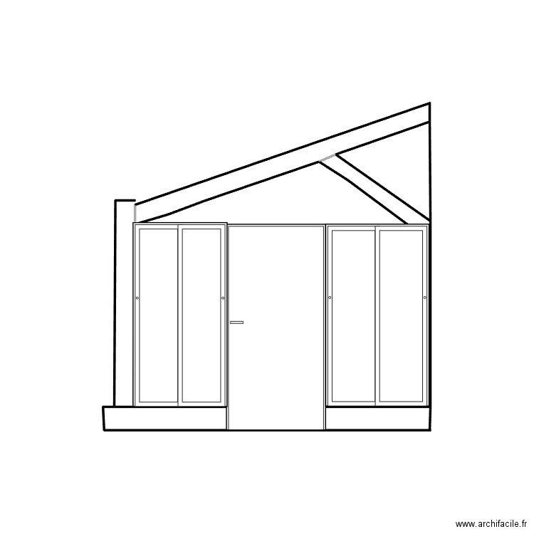 ATELIER VUE DE FACE. Plan de 1 pièce et 0 m2