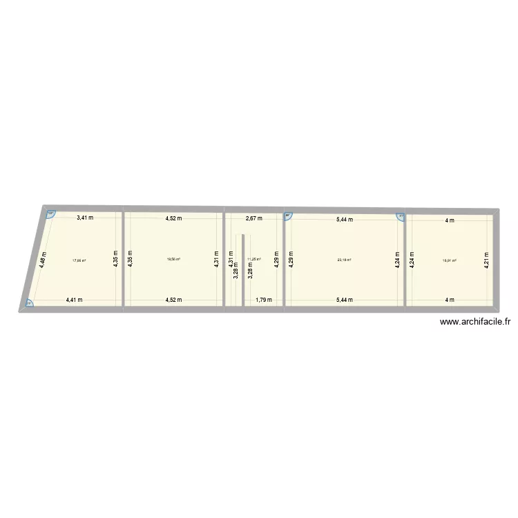 Latroque. Plan de 5  et 88 m²
