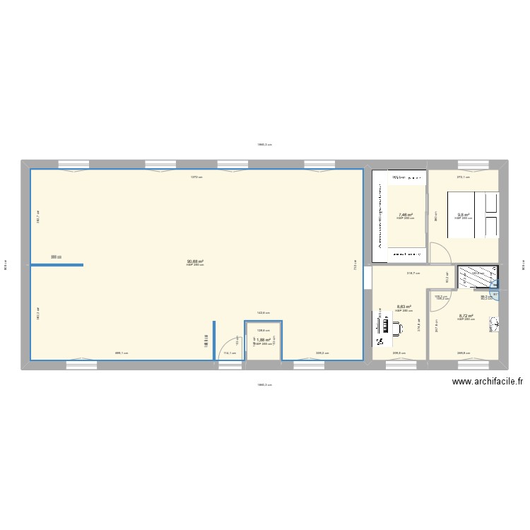 BOURVIL. Plan de 6 pièces et 127 m2