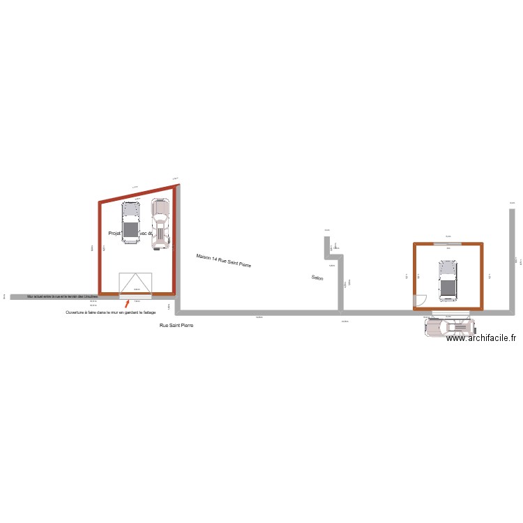 Projet sdc. Plan de 2 pièces et 95 m2