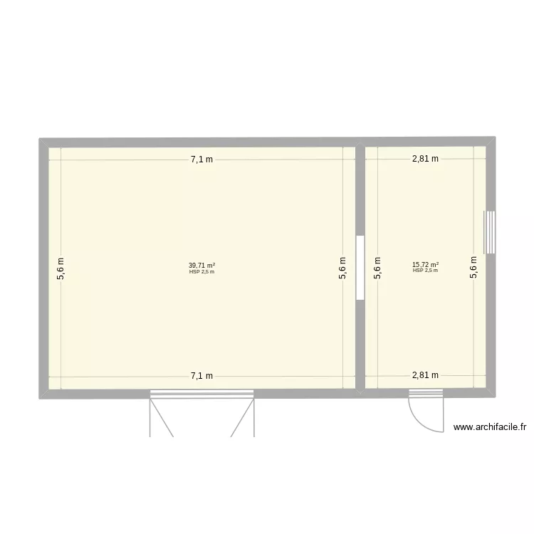 garage. Plan de 2 et 55 m² garage. Plan de 2 et 55 m²