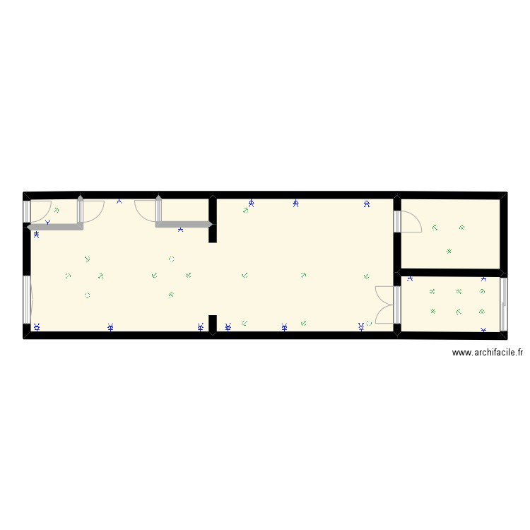 maison. Plan de 5 pièces et 86 m2
