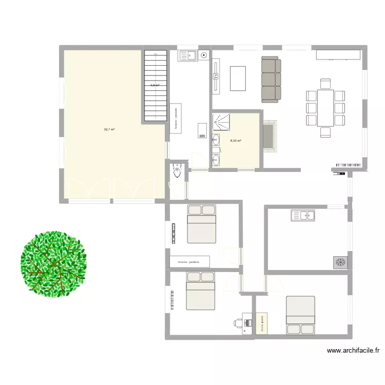 Maison Losne 2. Plan de 3  et 43 m²