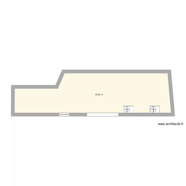 terasse. Plan de 1 et 33 m² terasse. Plan de 1 et 33 m²