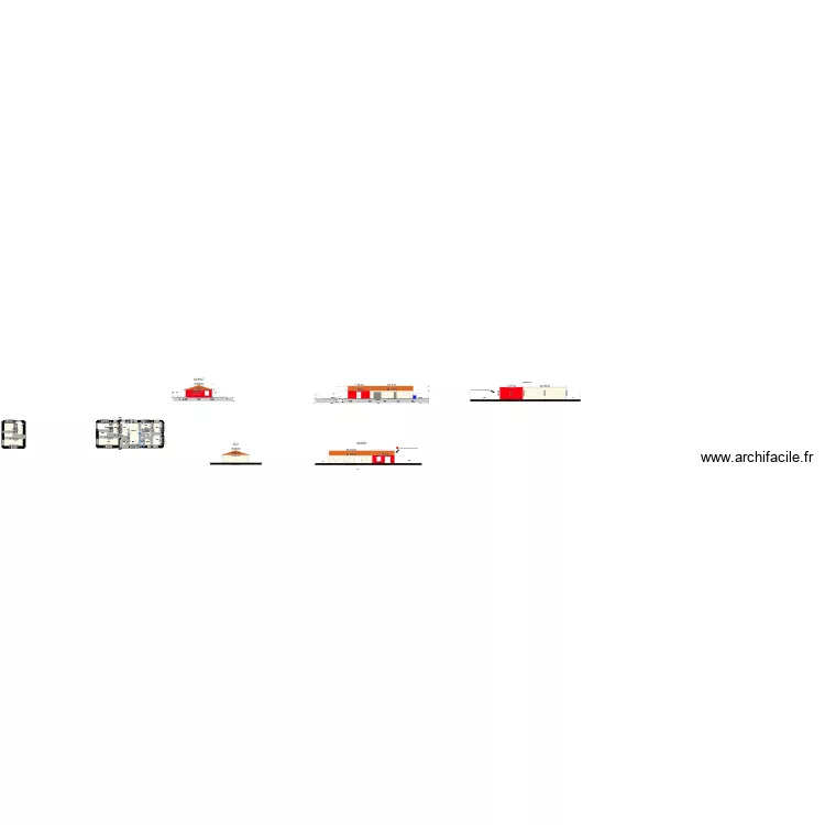 Plan laruscade avec cotes V2. Plan de 18  et 211 m²