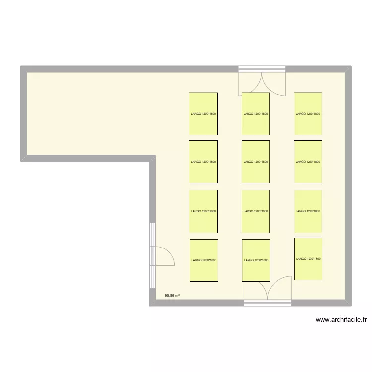 REFECTOIRE CLEVILLIERS. Plan de 