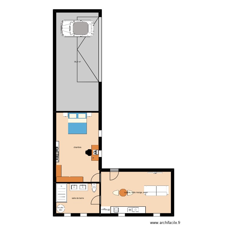 maison tully g. Plan de 4 pièces et 98 m2