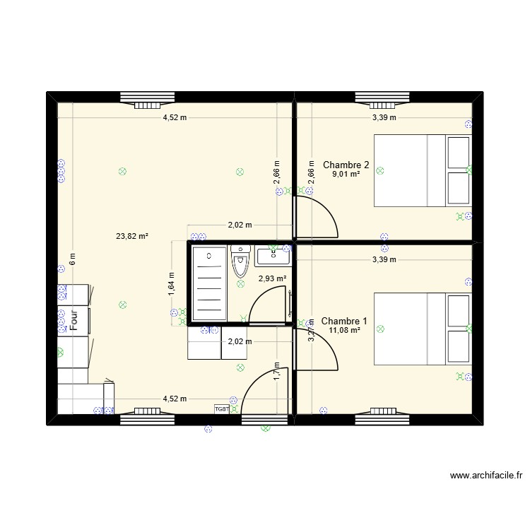 P1 PLAN CLOISONS BONNET. Plan de 0 pièce et 0 m2