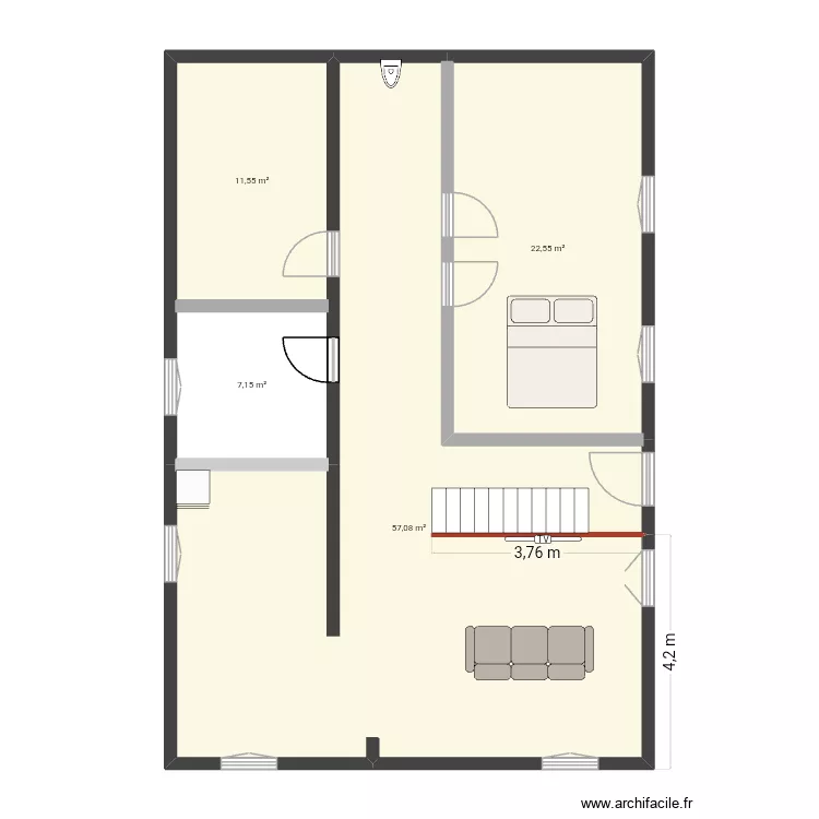 Maison. Plan de 4 et 98 m² Maison. Plan de 4 et 98 m²