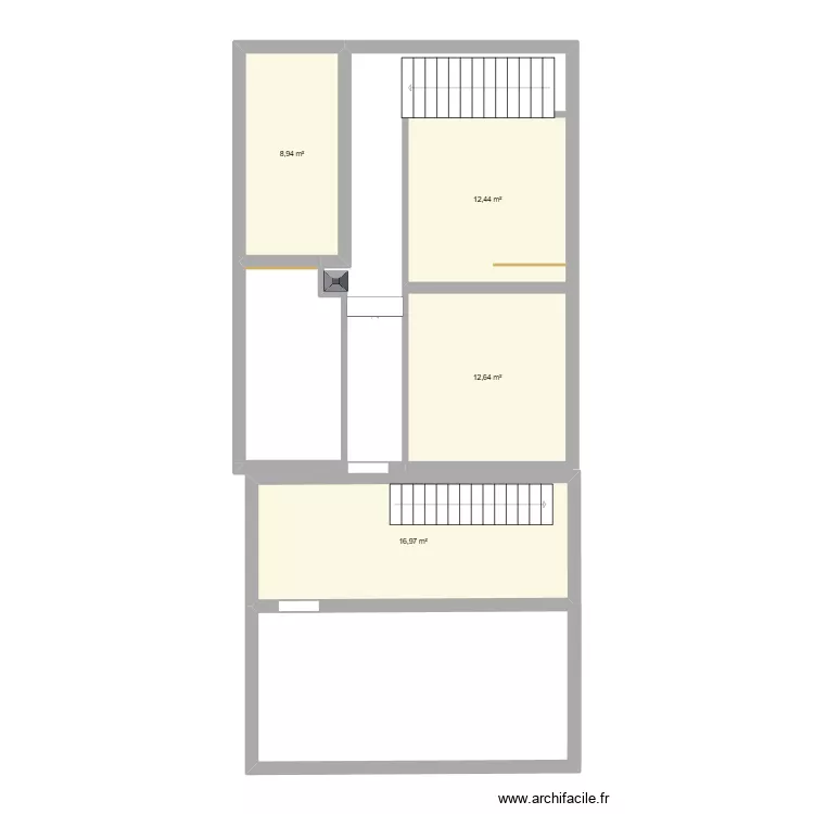 Combles. Plan de 4  et 51 m²