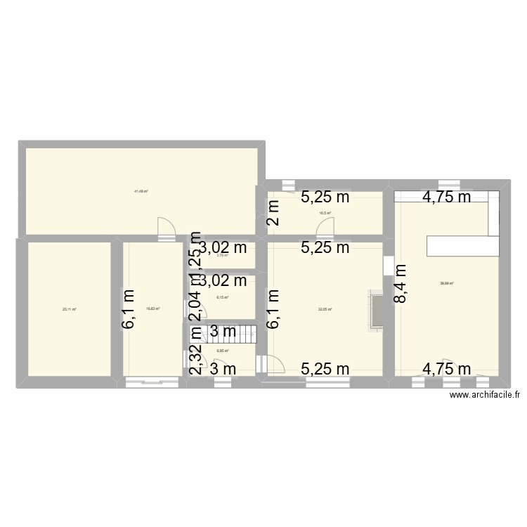la ccelle. Plan de 9 pièces et 181 m2