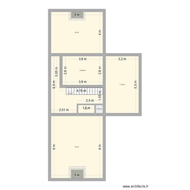 Hautot. Plan de 7 pièces et 93 m2