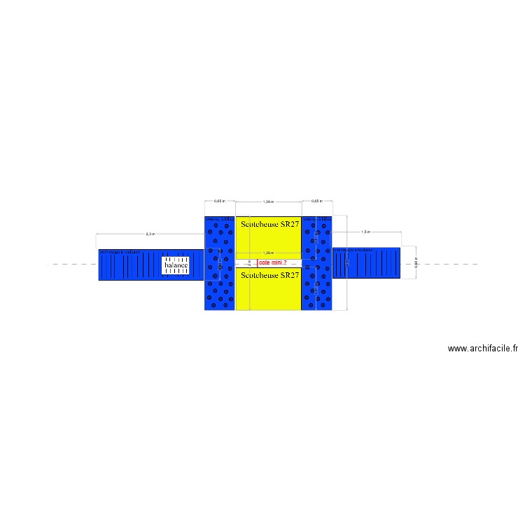 implantation scotcheuse. Plan de 0 pièce et 0 m2