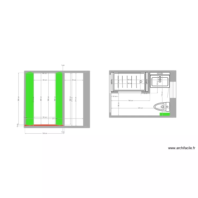 sdb courty . Plan de 