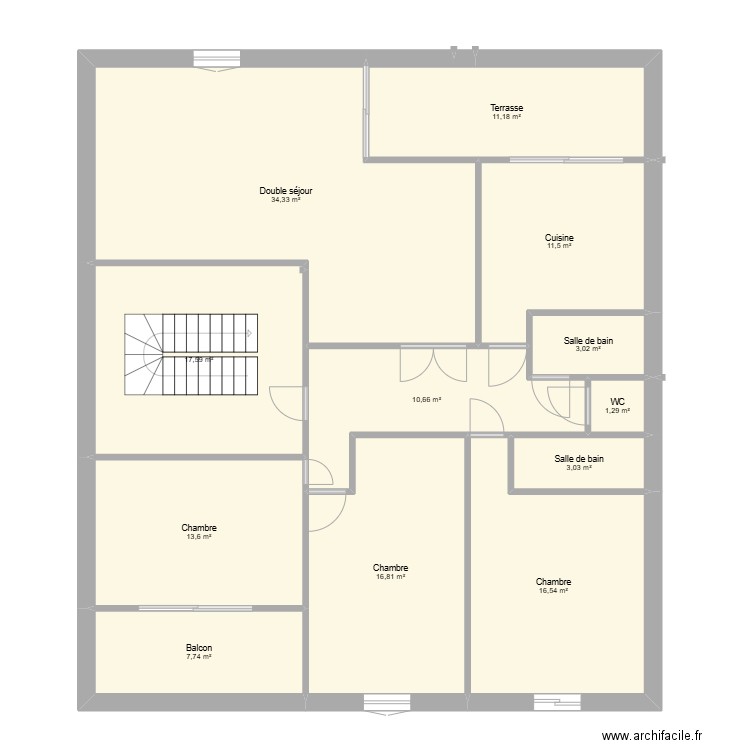 appartement. Plan de 12 pièces et 147 m2