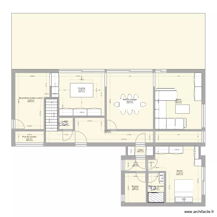 Saint Remy +1. Plan de 12  et 119 m²