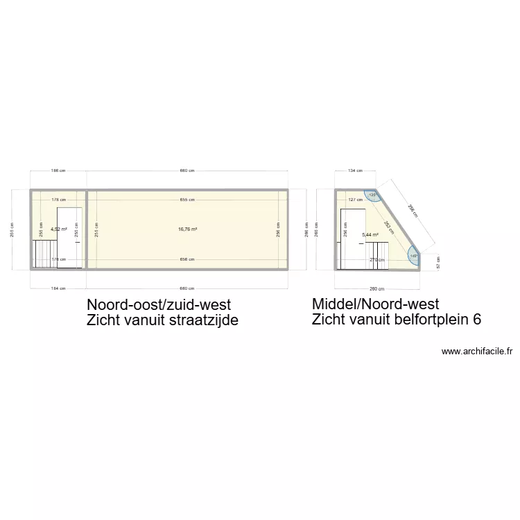 maarten scheidingswanden. Plan de 3  et 27 m²